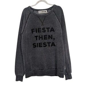 The Laundry Room Sweatshirt Womens Size Medium Gray Fiesta Then Siesta Oversized